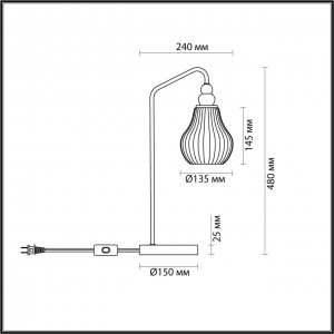 Настольная лампа LUMION ELEONORA 4562/1T