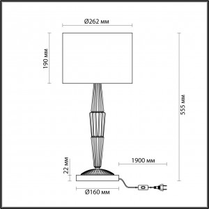 Настольная лампа ODEON LIGHT EXCLUSIVE Latte 5403/1T